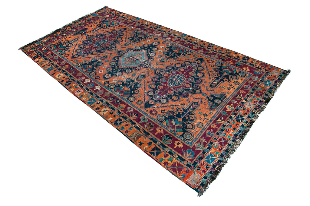 Antique Caucasian Soumak rug 12x6 ft | Ashayer