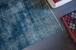 Persian Overdyed blue rug handwoven with quality wools