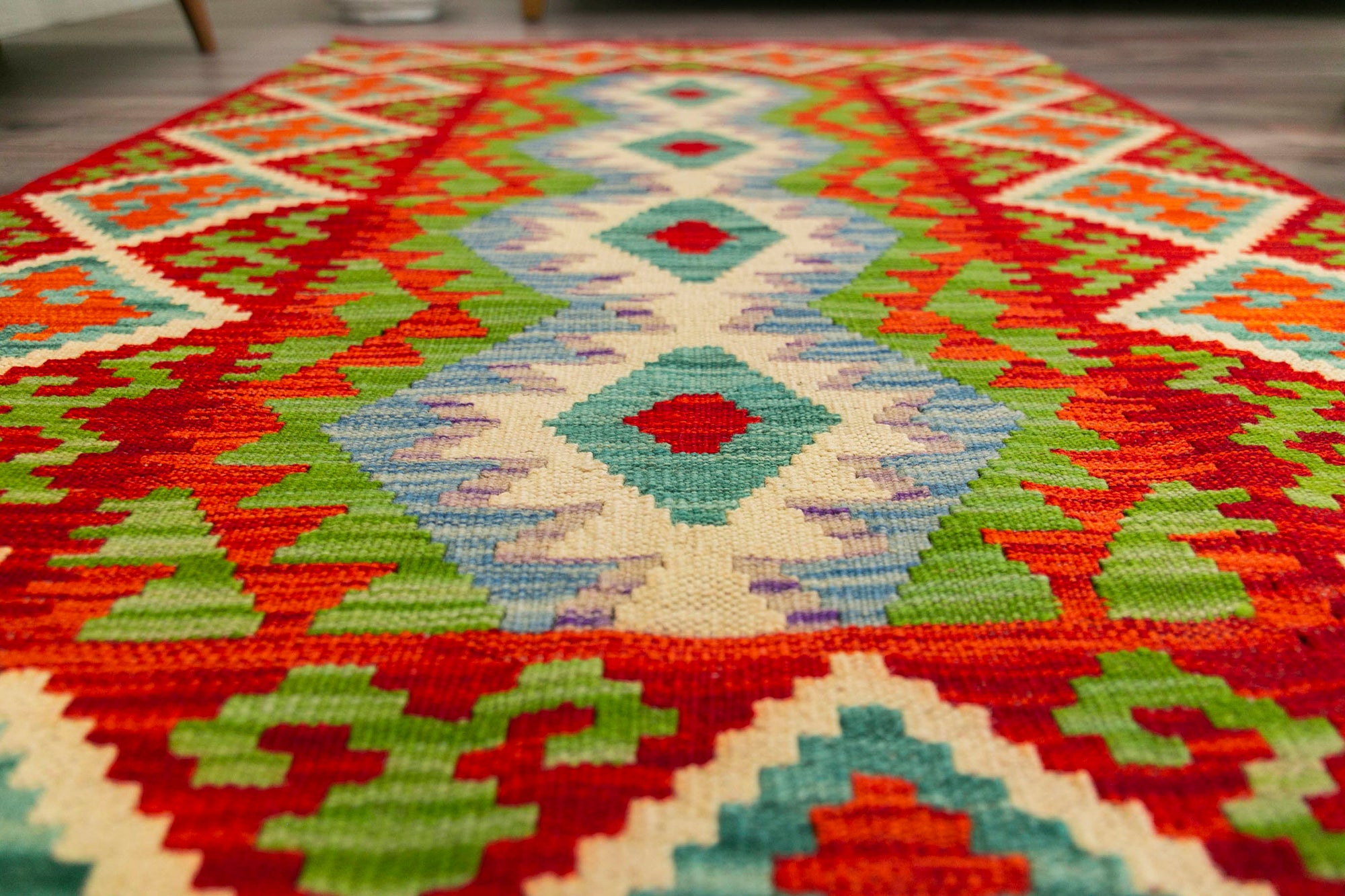 7x10 afghan kilim, rag rug, kids rug, braided rugs, rug pad, small rug,  modern furniture, boho rug, washable, neutral oriental rug, nomadic -  Khorasan Rug