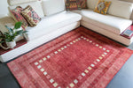 gabbeh rug, red carpet, boho rug, nomadic rug, moroccan rug